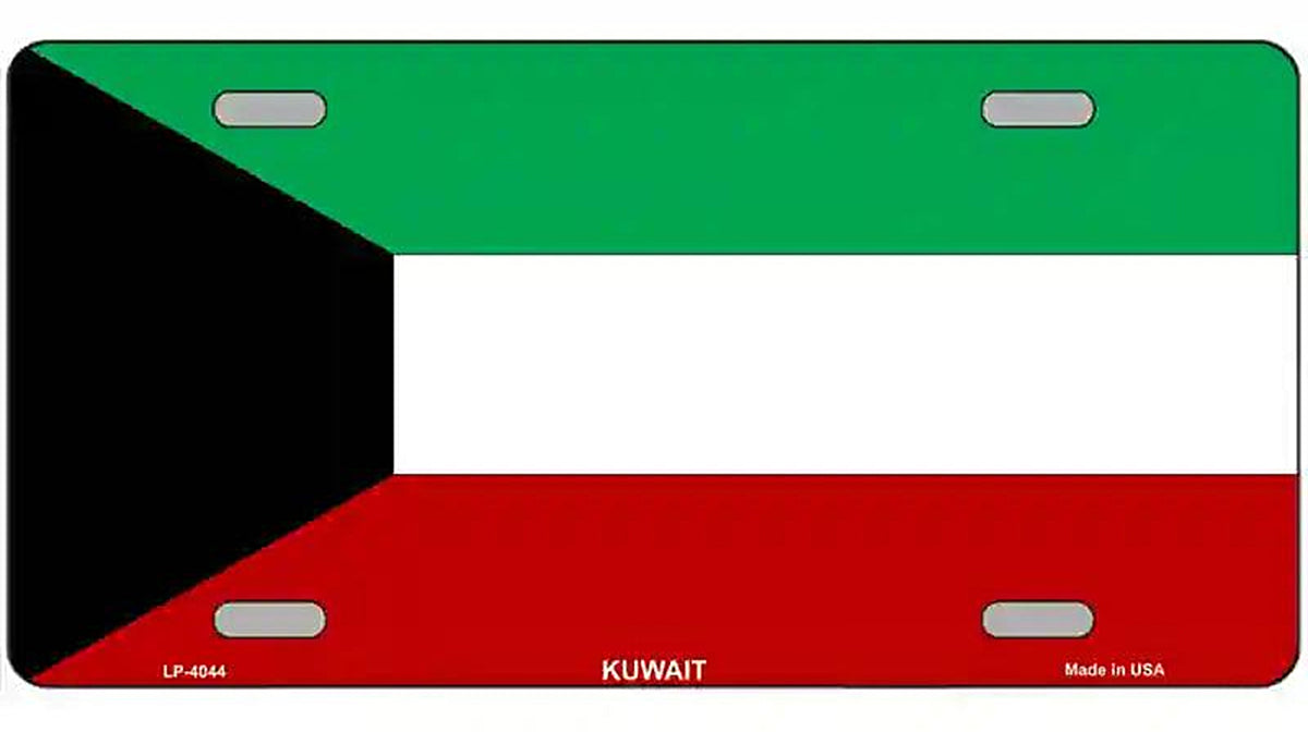 Kuwait Flag Metal Novelty License Plate