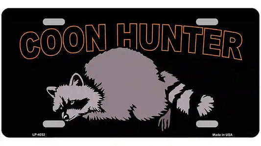 Coon Hunter Metal Novelty License Plate