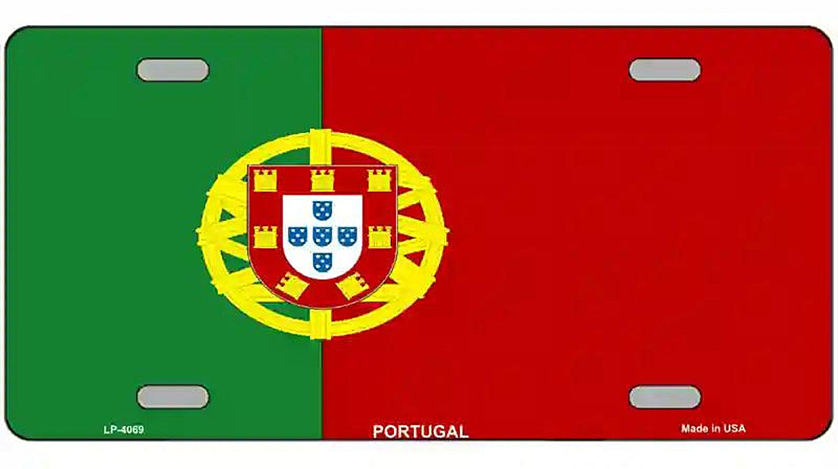 Portugal Flag Metal Novelty License Plate