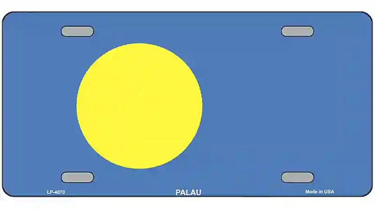 Palau Flag Metal Novelty License Plate