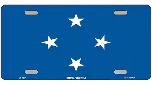 Micronesia Flag Metal Novelty License Plate