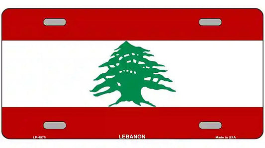 Lebanon Flag Metal Novelty License Plate