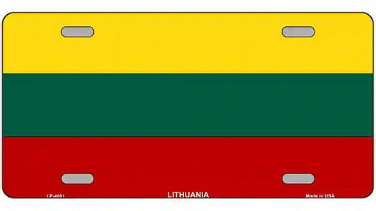Lithuania Flag Metal Novelty License Plate