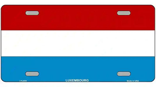 Luxembourg Flag Metal Novelty License Plate