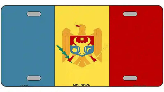 Moldova Flag Metal Novelty License Plate
