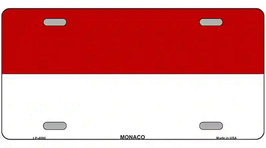 Monaco-C Flag Metal Novelty License Plate