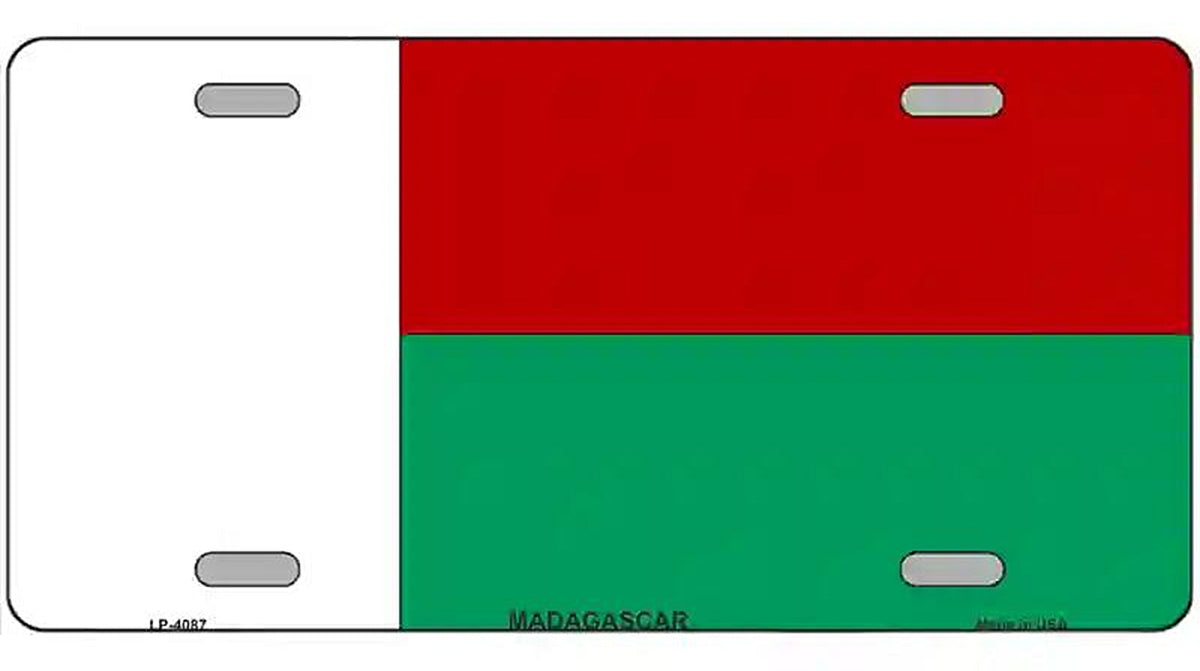 Madagascar Flag Metal Novelty License Plate