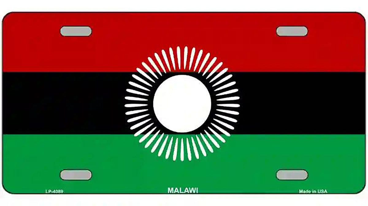 Malawi Flag Metal Novelty License Plate