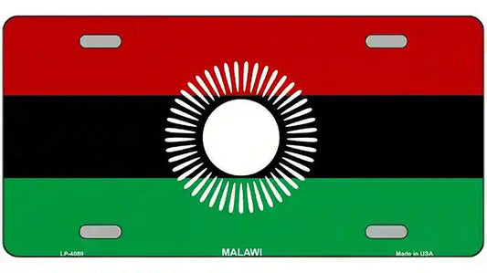 Malawi Flag Metal Novelty License Plate