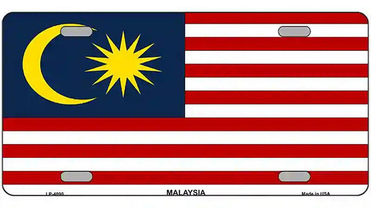 Malaysia Flag Metal Novelty License Plate