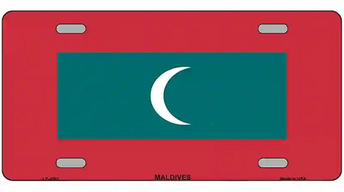 Maldives Flag Metal Novelty License Plate
