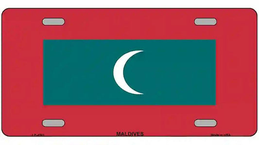 Maldives Flag Metal Novelty License Plate