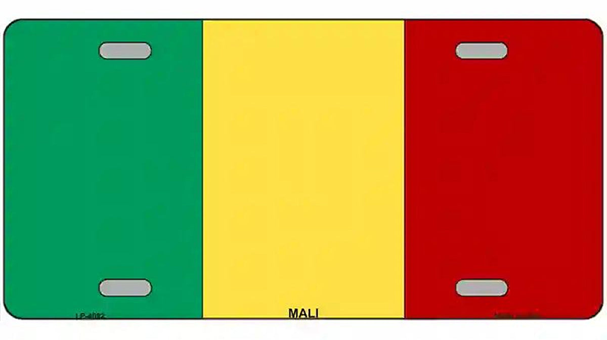 Mali Flag Metal Novelty License Plate
