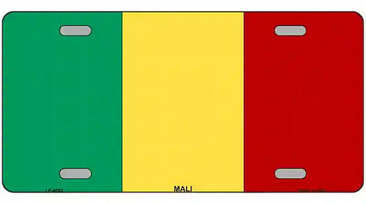 Mali Flag Metal Novelty License Plate
