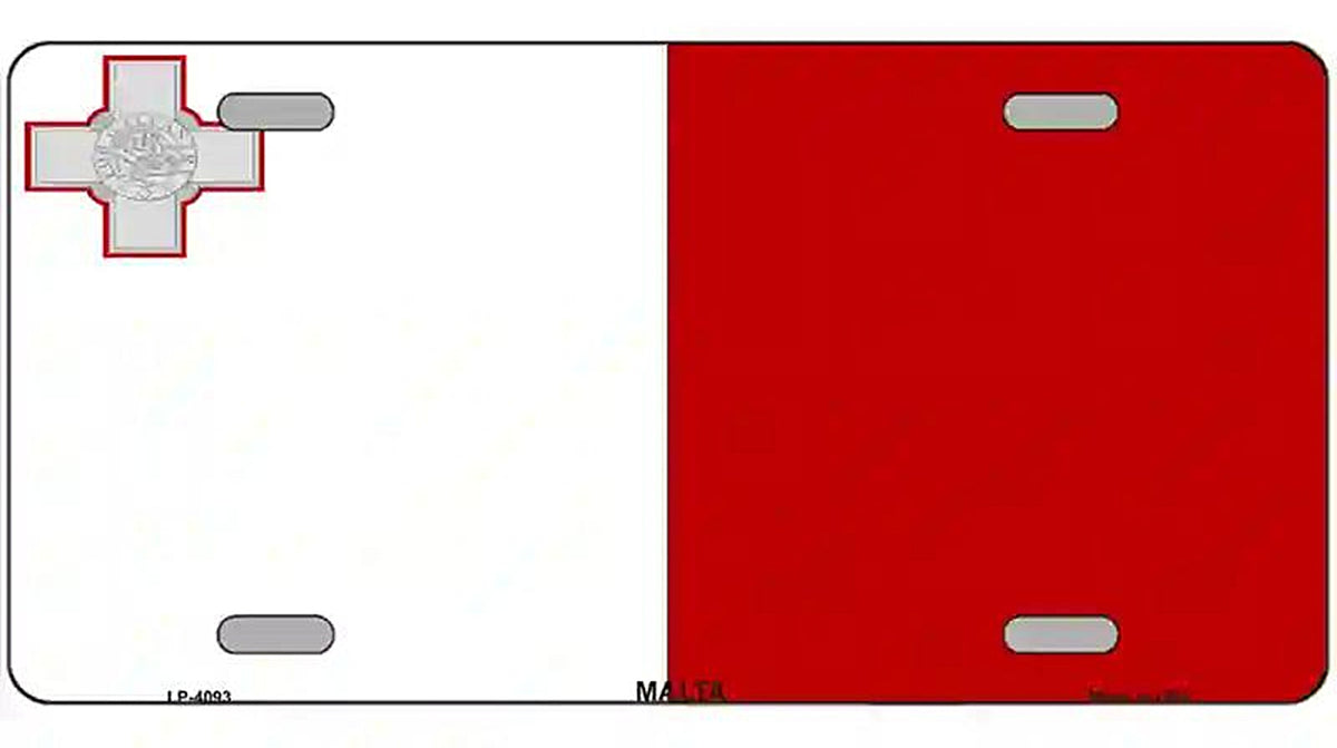 Malta Flag Metal Novelty License Plate