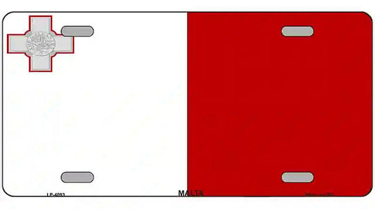 Malta Flag Metal Novelty License Plate