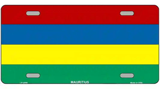 Mauritius Flag Metal Novelty License Plate