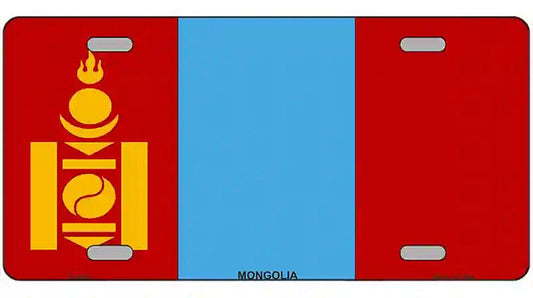 Mongolia Flag Metal Novelty License Plate