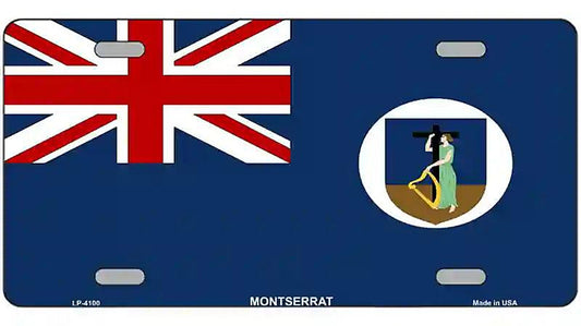 Montserrat Flag Metal Novelty License Plate
