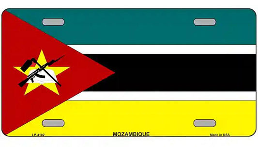 Mozambique Flag Metal Novelty License Plate