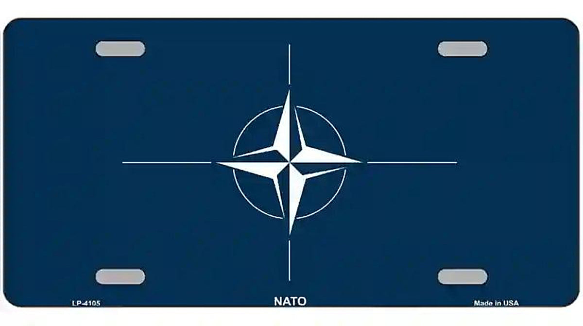 Nato Flag Metal Novelty License Plate