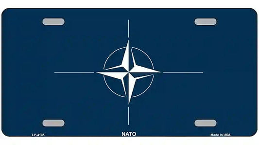 Nato Flag Metal Novelty License Plate