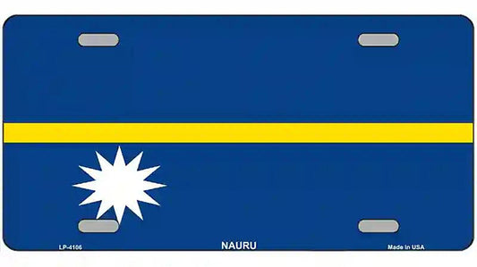 Nauru Flag Metal Novelty License Plate