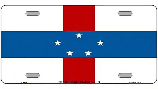 Netherlands Antilles Flag Metal Novelty License Plate