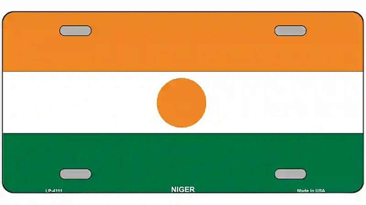 Niger Flag Metal Novelty License Plate