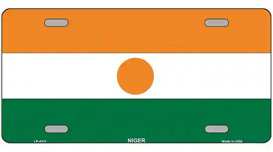 Niger Flag Metal Novelty License Plate