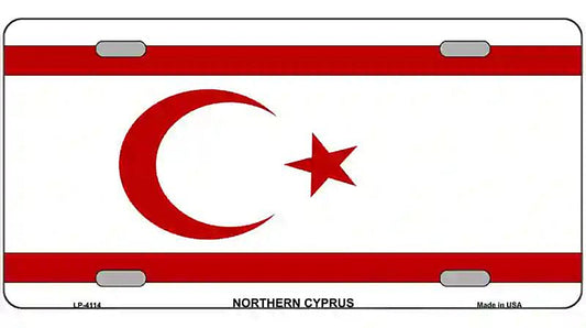 Northern Cyprus Flag Metal Novelty License Plate