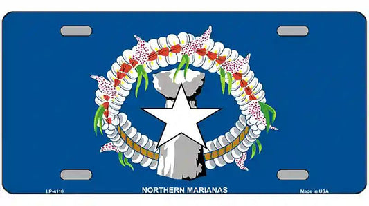 Northern Marianas Flag Metal Novelty License Plate
