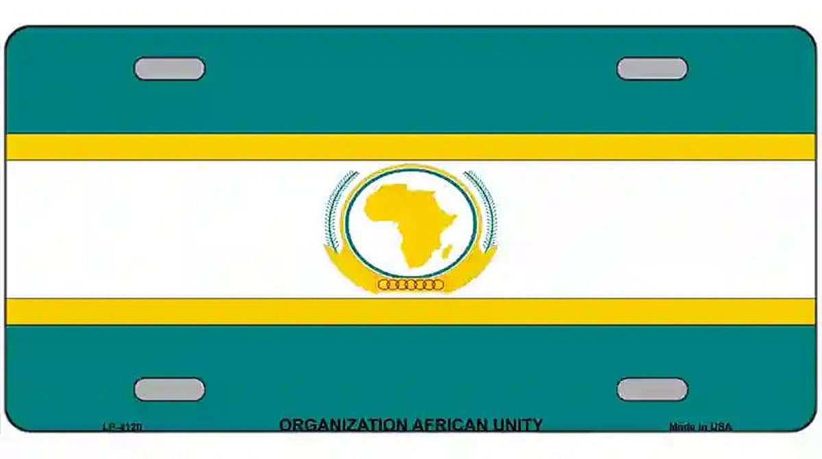 Organization African Unity Flag Metal Novelty License Plate