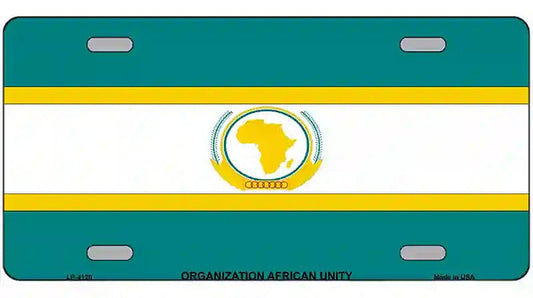 Organization African Unity Flag Metal Novelty License Plate