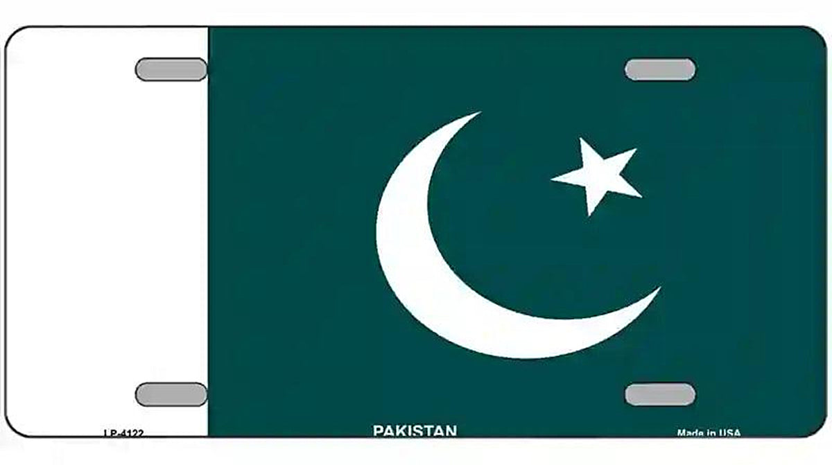 Pakistan Flag Metal Novelty License Plate