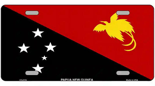 Papua New Guinea Flag Metal Novelty License Plate