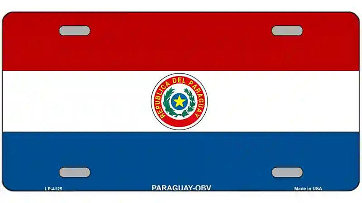 Paraguay-OBV Flag Metal Novelty License Plate