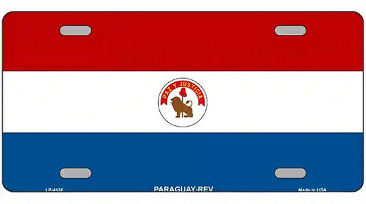 Paraguay-REV Flag Metal Novelty License Plate
