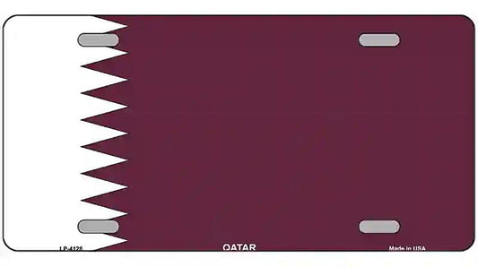 Qatar Flag Metal Novelty License Plate