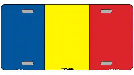 Romania Flag Metal Novelty License Plate