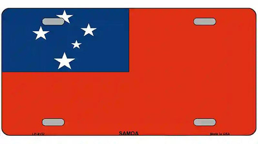 Samoa Flag Metal Novelty License Plate