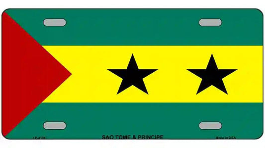Sao Tome And Principe Flag Metal Novelty License Plate