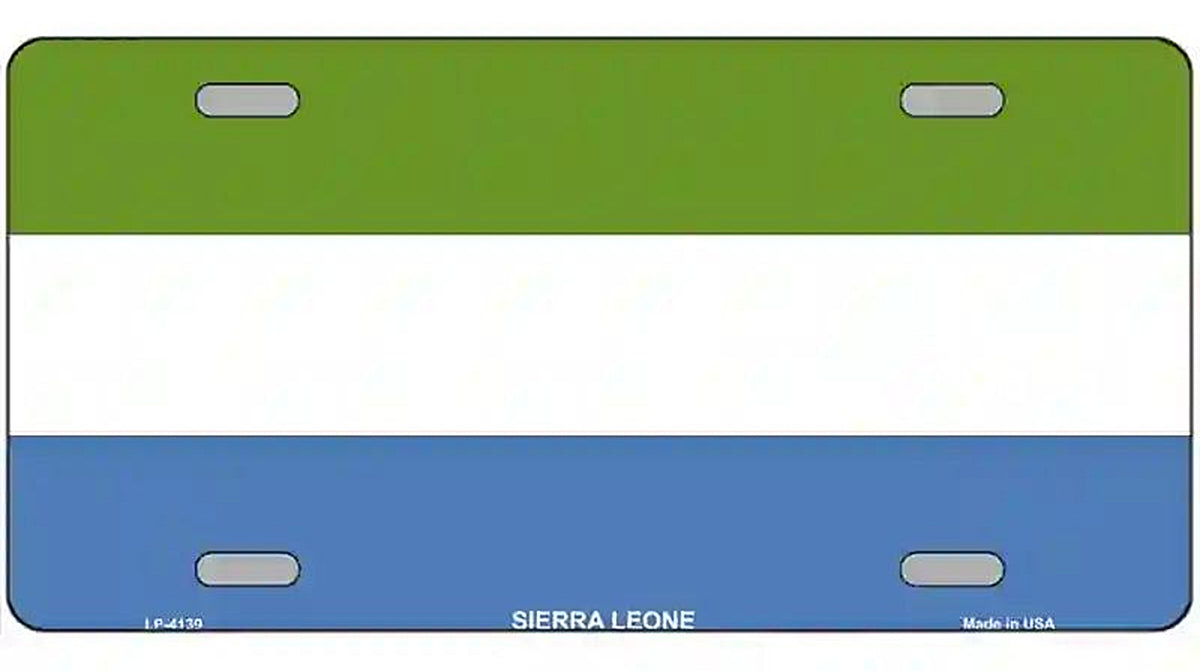 Sierra Leone Flag Metal Novelty License Plate
