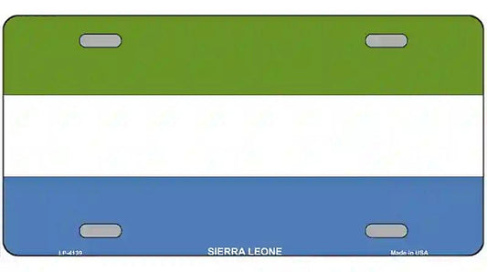 Sierra Leone Flag Metal Novelty License Plate