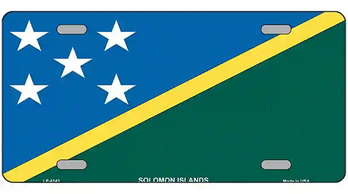 Solomon Islands Flag Metal Novelty License Plate