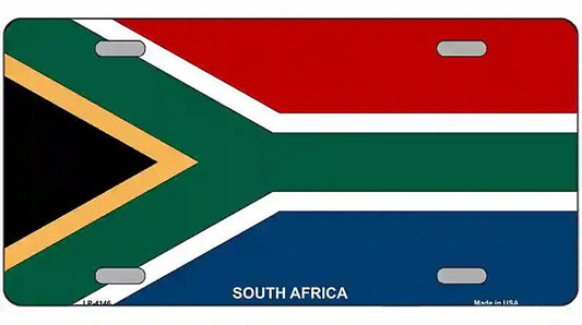 South Africa Flag Metal Novelty License Plate
