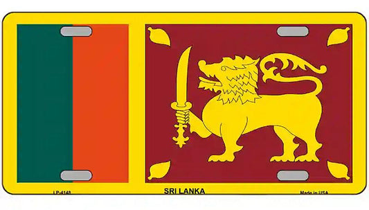 Sri Lanka Flag Metal Novelty License Plate