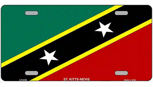 St Kitts-Nevis Flag Metal Novelty License Plate