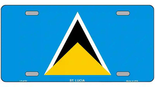 St Lucia Flag Metal Novelty License Plate