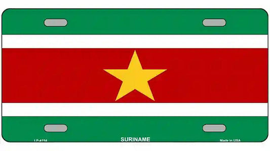 Suriname Flag Metal Novelty License Plate
